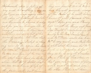Letter written by Alfred 2Collis who was Henry Collis Brother from NSW